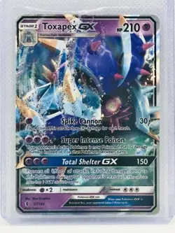 Pokemon Toxapex GX 57/145 SM Guardians Rising Ultra Rare Holo 210 HP TCG Card - Image 1
