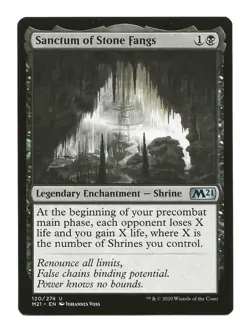 Sanctum of Stone Fangs MTG Legendary Enchantment Shrine Cards Core Set 2021 NM - Image 3