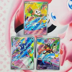 Rowlett 043 + Litten 044 + Popplio 045 - First Partner Pokemon Cards - #L172 - Image 1