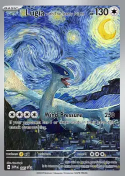 Pokemon Lugia Starry Night Van Gogh Beautiful Moon ACG Star Trading Card NM - Image 1