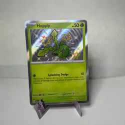 Pokemon Hoppip 096/091 SV: Paldean Fates Shiny Rare Holo 50HP Card - Image 1