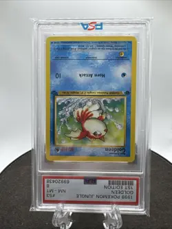 Pokemon Goldeen Jungle Common Regular Unlimited 1999 PSA 8 Graded Card 53/64 - Image 3