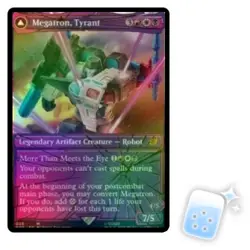 FOIL MEGATRON, TYRANT (SHATTERED GLASS) Transformer Magic MTG MINT CARD - Image 1