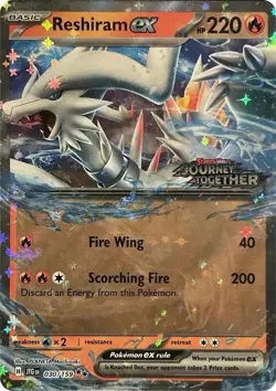 Reshiram ex 030/159 (Journey Together Stamped) Pokemon Jumbo Card NM - Image 1