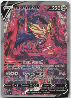 Zamazenta V GG54/GG70 Crown Zenith: Galarian Gallery Pokemon Card NM - Image 1