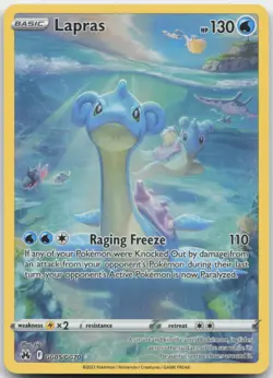 Lapras GG05/GG70 Crown Zenith: Galarian Gallery Pokemon Card NM - Image 1