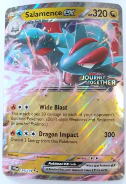 Salamence Ex 114/159 Journey Together Stamped Jumbo Card Pokemon Tcg Nm - Image 1