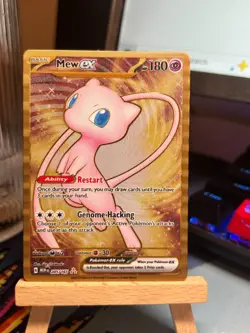 Gold Mew METAL card Mew EX 205/165 NM Pokemon TCG 151 - Image 1