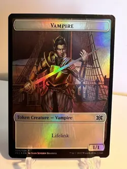 Cat Dragon / Vampire Token, Foil, Double Masters 2022, Magic MTG NM - Image 2