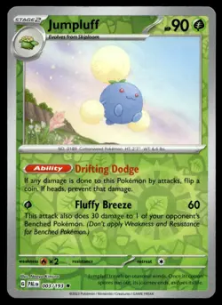 Jumpluff 3/193 Pokemon Card Paldean Evolved Rare 90 HP Rev Holo LP C58 - Image 1