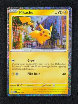 2023 Pokemon PIKACHU #006/015 McDonald's Collection Confetti Holo English (D) - Image 1