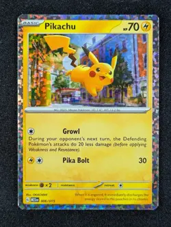 2023 Pokemon PIKACHU #006/015 McDonald's Collection Confetti Holo English (A) - Image 1