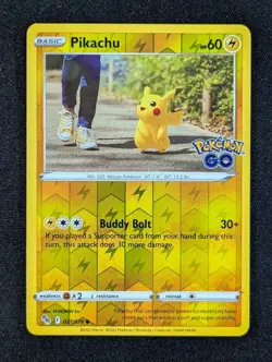 2022 Pokemon PIKACHU #027/078 Pokemon GO Pikachu Tin Common English - Image 1