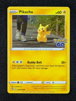 2023 Pokemon PIKACHU #027/078 Pokemon GO Pikachu Tin Cosmos Holo English (B) - Image 1