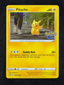 2023 Pokemon PIKACHU #027/078 Pokemon GO Pikachu Tin Cosmos Holo English (A) - Image 1