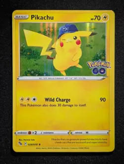2022 Pokemon PIKACHU #028/078 Pokemon GO Holo Rare Lightning English (A) - Image 1
