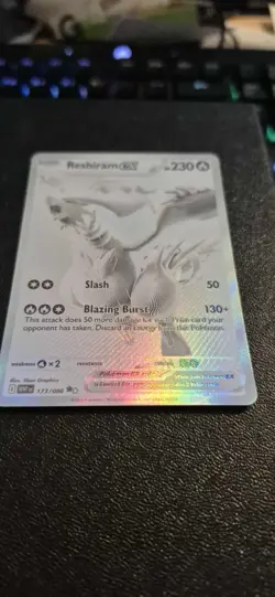 2025 Pokemon EN Trading Card White Flare Reshiram EX 173/086 Black White Rare NM - Image 2
