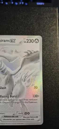 2025 Pokemon EN Trading Card White Flare Reshiram EX 173/086 Black White Rare NM - Image 4