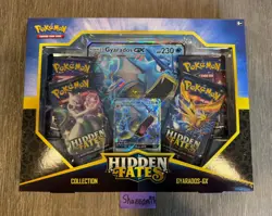 Pokemon Hidden Fates Gyarados GX Collection Box 4 Booster Pack Promo Jumbo Card - Image 1