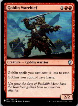 Magic the Gathering HP Goblin Warchief The List - Dominaria MTG Free Shipping! - Image 1
