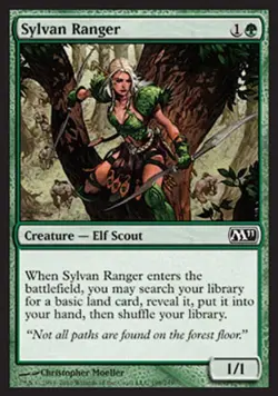 Sylvan Ranger -Foil Heavy Play MTG Magic 2011 Core Set - Image 1