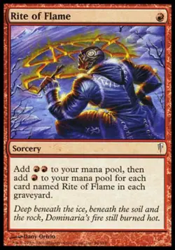 Rite of Flame -Foil Heavy Play MTG Coldsnap - Image 1