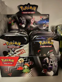 Pokemon Unova Mini Tin Display ( 8 tins ) 16 packs Sealed - Image 1