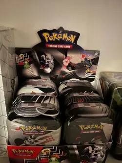 Pokemon Unova Mini Tin Display ( 8 tins ) 16 packs Sealed - Image 2