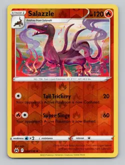 Reverse Holo Salazzle 028/159 Uncommon Crown Zenith Pokemon - Image 1
