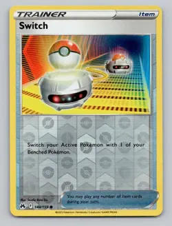 Reverse Holo Switch 144/159 Common Crown Zenith Pokemon - Image 1