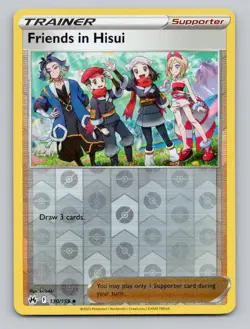 Reverse Holo Friends in Hisui 130/159 Uncommon Crown Zenith Pokemon - Image 1