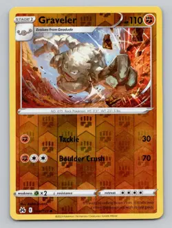Reverse Holo Graveler 068/159 Uncommon Crown Zenith Pokemon - Image 1