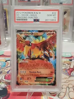 Pokemon Ho-Oh EX 22/124 Black & White: Dragons Exalted English PSA 10 (Low Pop) - Image 2