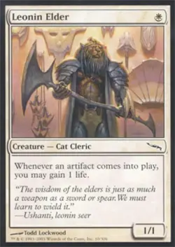 Leonin Elder -Foil Heavy Play MTG Mirrodin - Image 1