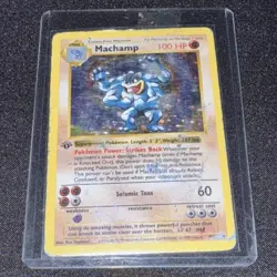 1st Edition Machamp - (Base Set Shadowless) 008/102 Deck Exclusives Holo Pokemon - Image 1