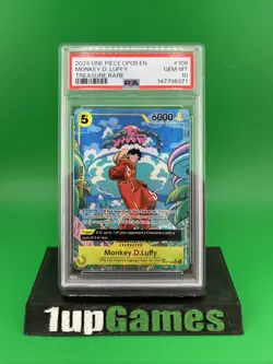 2024 One Piece OP08 En Treasure Rare #109 Monkey D. Luffy PSA 10 GEM MINT - Image 1