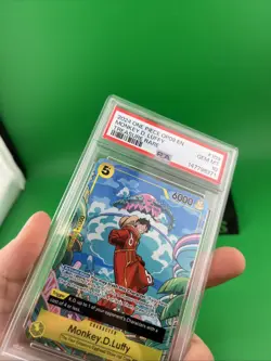 2024 One Piece OP08 En Treasure Rare #109 Monkey D. Luffy PSA 10 GEM MINT - Image 5