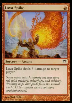 Lava Spike -Foil Heavy Play MTG Champions of Kamigawa - Image 1