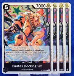 4x Pirates Docking Six OP15-088 R | Adventure on Kami's Island | One Piece TCG - Image 1