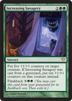 Increasing Savagery -Foil Heavy Play MTG Dark Ascension - Image 1