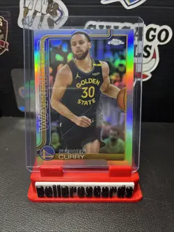 2025-26 TOPPS CHROME STEPHEN CURRY #201 SILVER REFRACTOR GOLDEN STATE WARRIORS - Image 1