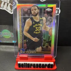 2025-26 TOPPS CHROME STEPHEN CURRY #201 SILVER REFRACTOR GOLDEN STATE WARRIORS - Image 2