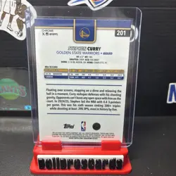 2025-26 TOPPS CHROME STEPHEN CURRY #201 SILVER REFRACTOR GOLDEN STATE WARRIORS - Image 3