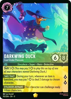 Cold Foil DARKWING DUCK COOL UNDER PRESSURE 1x Rare Disney Lorcana NM - Image 1