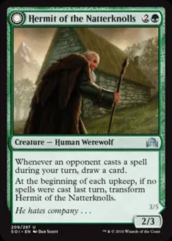 Hermit of the Natterknolls (Lone Wolf of the Natterknolls) -Foil Heavy Play MTG - Image 1