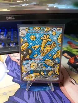Pokemon TCG Prismatic Evolutions Gholdengo EX 164/131 Sir Pack Fresh Card - Image 1