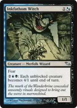 Inkfathom Witch -Foil Heavy Play MTG Shadowmoor - Image 1