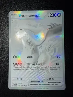 Pokemon TCG Reshiram EX White Flare Secret Rare Card 173/086 Mint Condition - Image 1