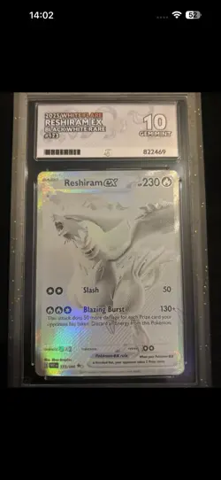 Pokemon TCG Reshiram EX White Flare | 173/086 | Perfect Subgrades | Ace 10 - Image 2