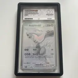 Pokemon TCG Reshiram EX White Flare Card 173/086 Ace Graded Gem Mint 10 - Image 1